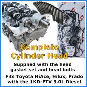 1KD-FTV complete cylinder head- Midland cylinder Heads
