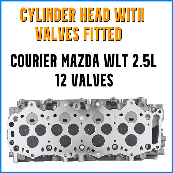 Ford Courier Mazda B2500 cylinder head with valves fitted and head gasket set