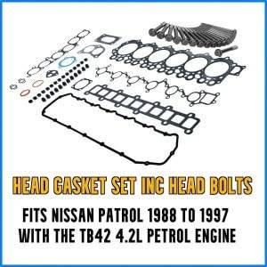 Nissan Patrol TB42 Head gasket Set with Head Bolts
