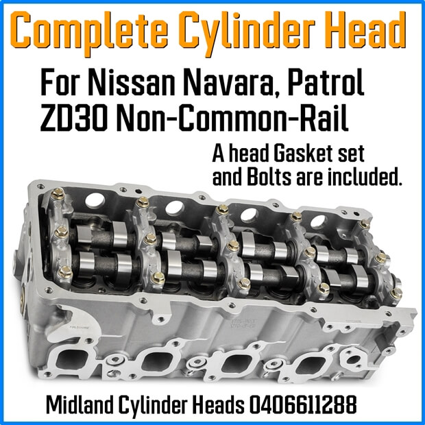 Navara D22 2001-2008 Patrol Y61 2000-2007 with ZD30 complete cylinder head non-common rail diesel engines