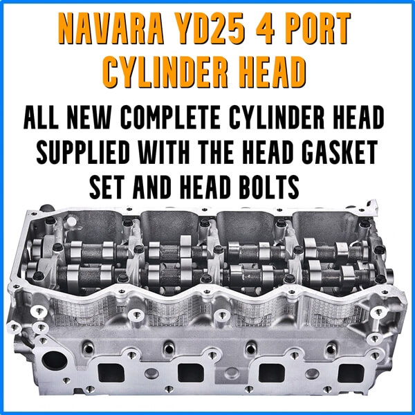 Nisssan Navara YD25 Complete cylinder head with gasket set