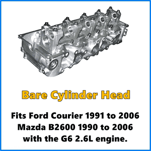 Ford Courier Mazda B2600 26L bare cylinder head